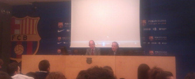 Jordi Cardoner y Jose Luis Ferrando al inicio de la conferencia